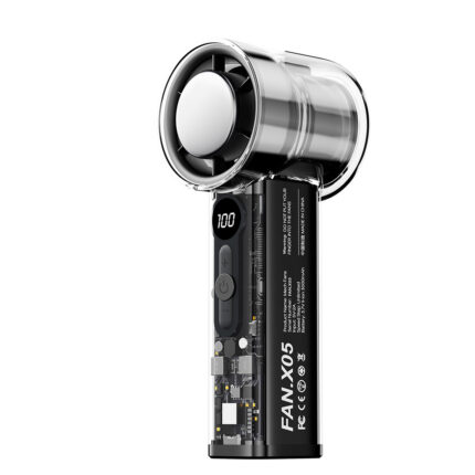 Quạt Mini Cầm Tay X05 – Thiết Kế Trong Suốt, Gió Mạnh 3 Cấp, Pin Sạc Tiện Lợi, Nhỏ Gọn Bỏ Túi