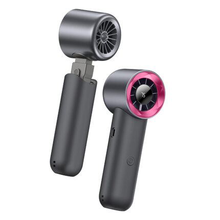 Quạt Mini Cầm Tay MS01 - Động Cơ Không Chổi Than 18000 RPM, Gió 11m/s, Pin 5000mAh, Màn Hình LCD, Điều Chỉnh Vô Cấp